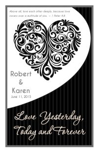 Wedding Program Cover Template 6A - Version 1